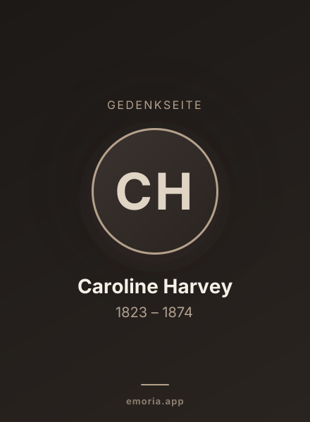 Gedenkportrait von Caroline Harvey