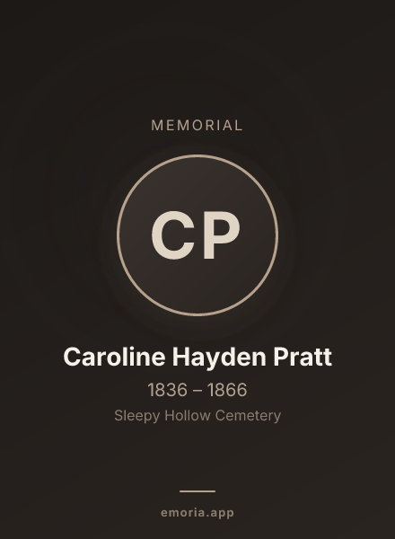 Memorial portrait of Caroline Hayden Pratt