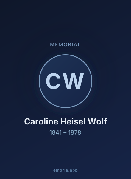 Memorial portrait of Caroline Heisel Wolf