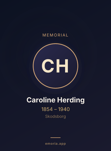 Memorial portrait of Caroline Herding