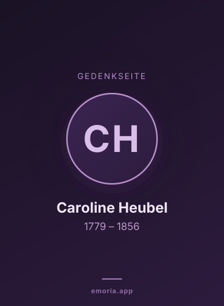 Gedenkportrait von Caroline Heubel