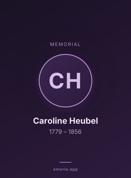 Memorial portrait of Caroline Heubel