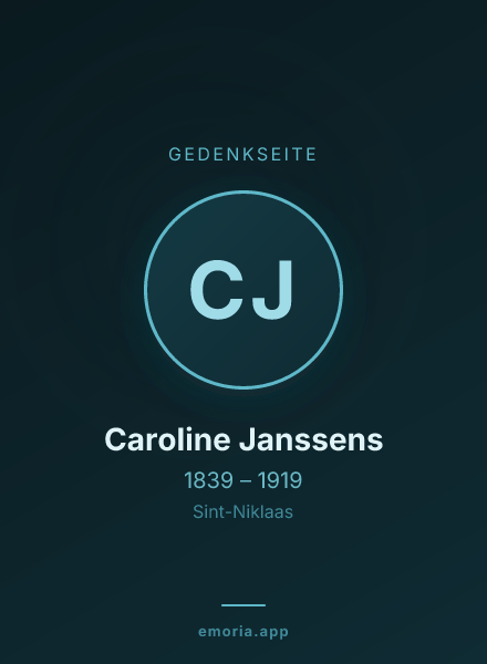 Gedenkportrait von Caroline Janssens