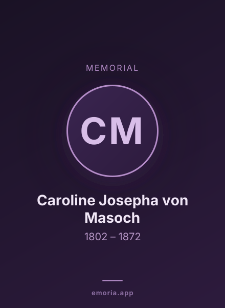 Memorial portrait of Caroline Josepha von Masoch