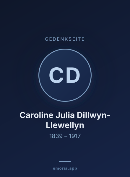 Gedenkportrait von Caroline Julia Dillwyn-Llewellyn