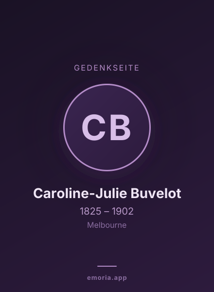 Gedenkportrait von Caroline-Julie Buvelot