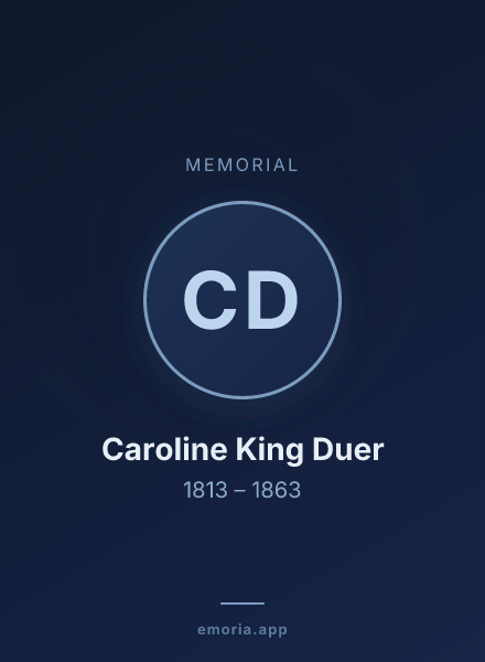 Memorial portrait of Caroline King Duer