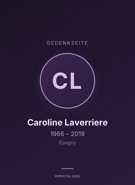 Gedenkportrait von Caroline Laverriere
