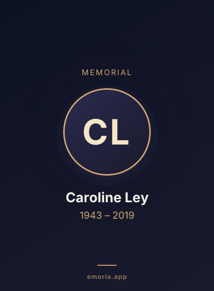 Memorial portrait of Caroline Ley