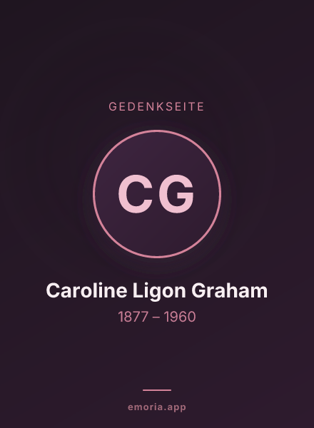Gedenkportrait von Caroline Ligon Graham
