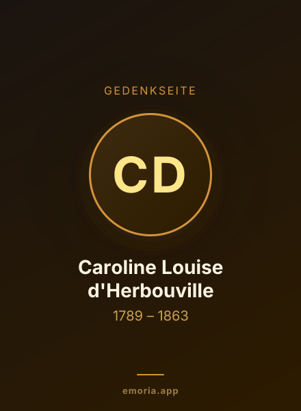 Gedenkportrait von Caroline Louise d'Herbouville