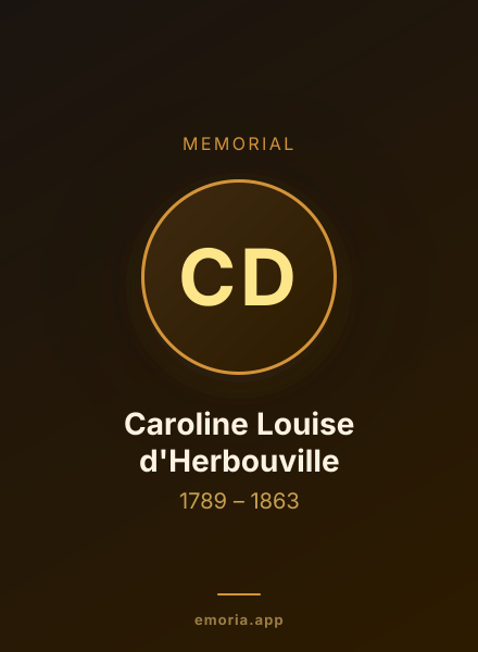 Memorial portrait of Caroline Louise d'Herbouville