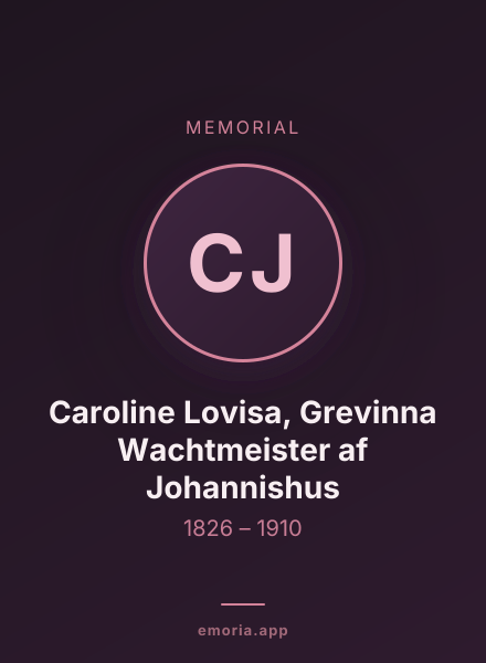 Memorial portrait of Caroline Lovisa, Grevinna Wachtmeister af Johannishus