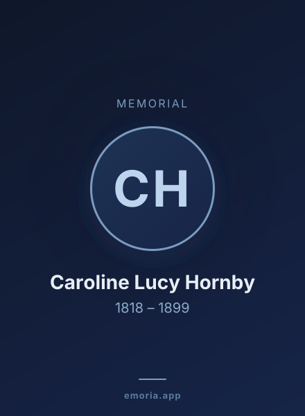 Memorial portrait of Caroline Lucy Hornby