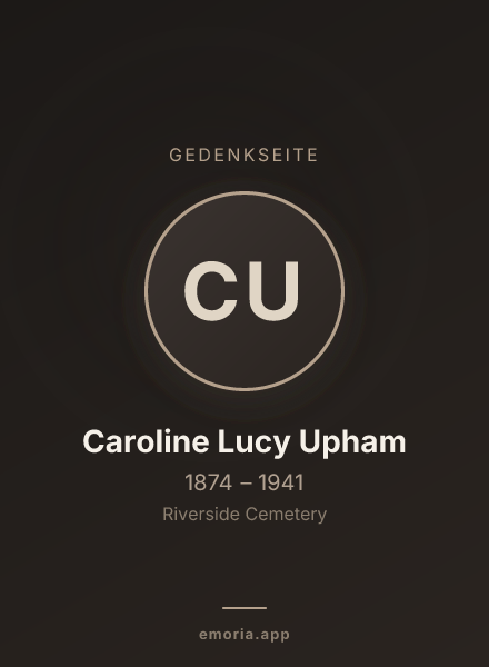 Gedenkportrait von Caroline Lucy Upham