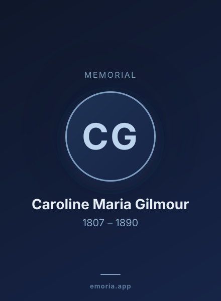 Memorial portrait of Caroline Maria Gilmour