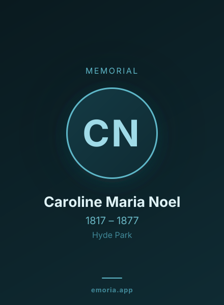 Memorial portrait of Caroline Maria Noel