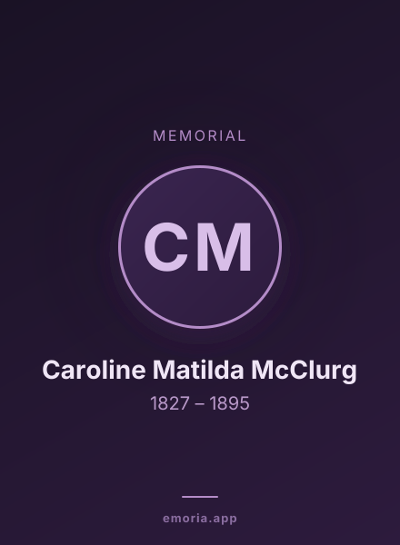 Memorial portrait of Caroline Matilda McClurg