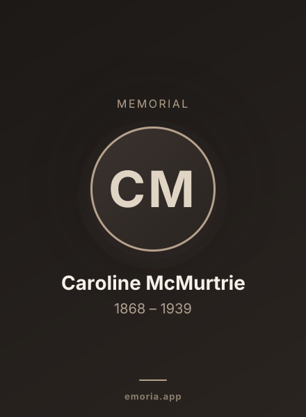 Memorial portrait of Caroline McMurtrie