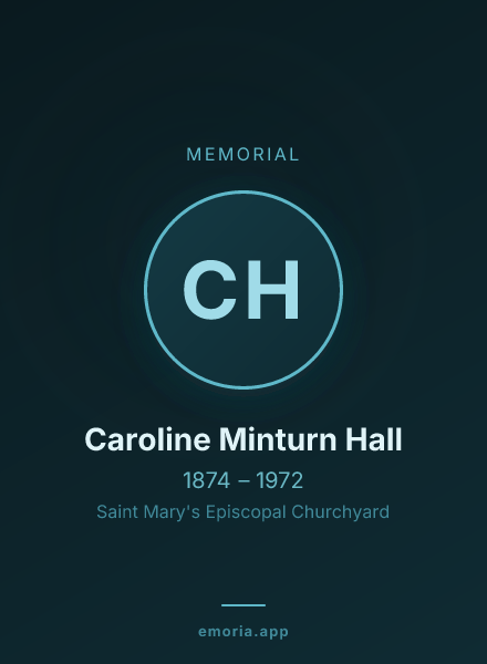 Memorial portrait of Caroline Minturn Hall