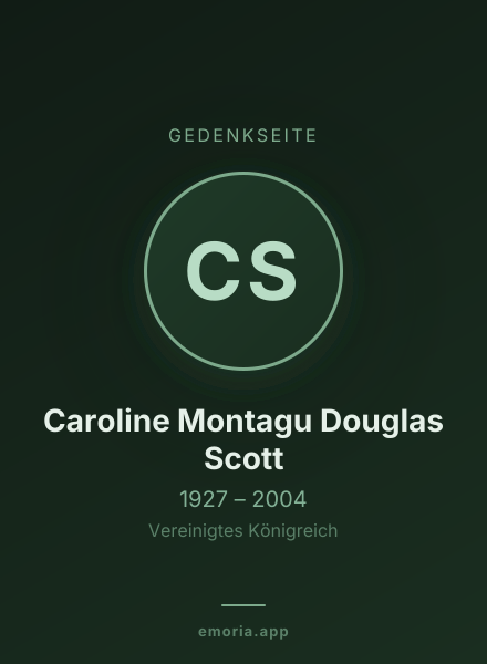 Gedenkportrait von Caroline Montagu Douglas Scott