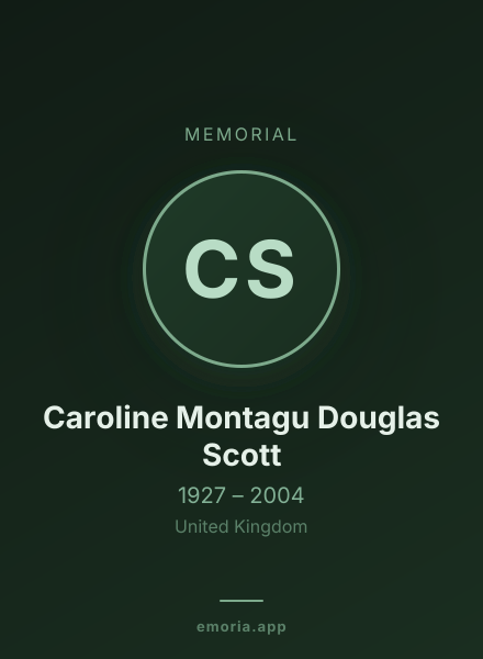 Memorial portrait of Caroline Montagu Douglas Scott