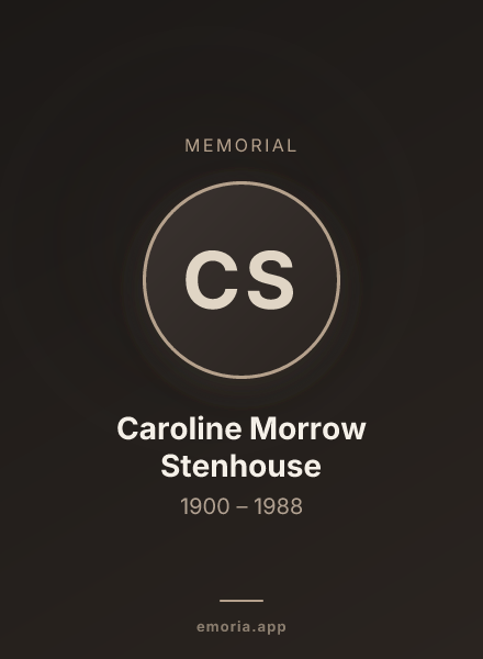 Memorial portrait of Caroline Morrow Stenhouse