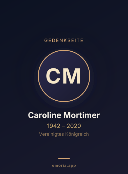 Gedenkportrait von Caroline Mortimer