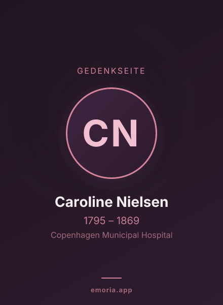 Gedenkportrait von Caroline Nielsen
