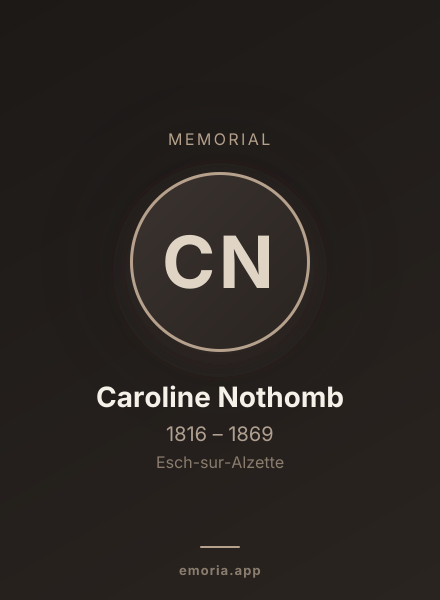 Memorial portrait of Caroline Nothomb