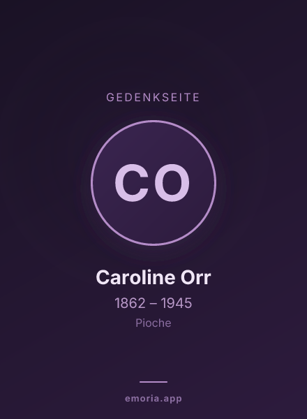 Gedenkportrait von Caroline Orr