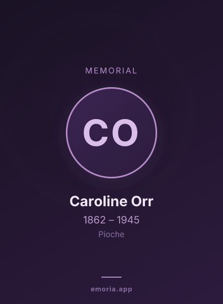 Memorial portrait of Caroline Orr