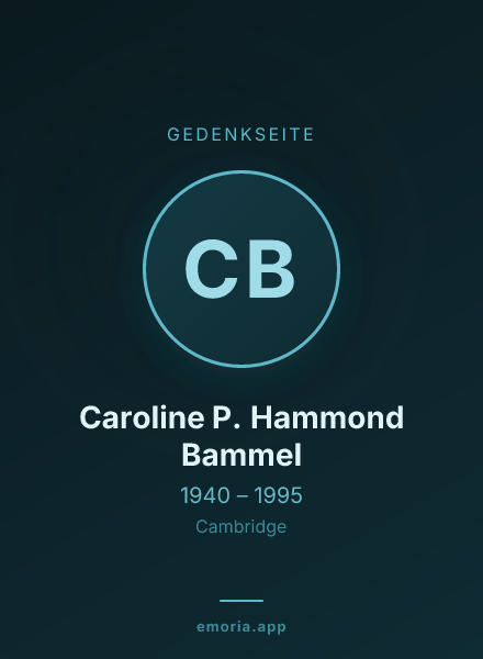 Gedenkportrait von Caroline P. Hammond Bammel