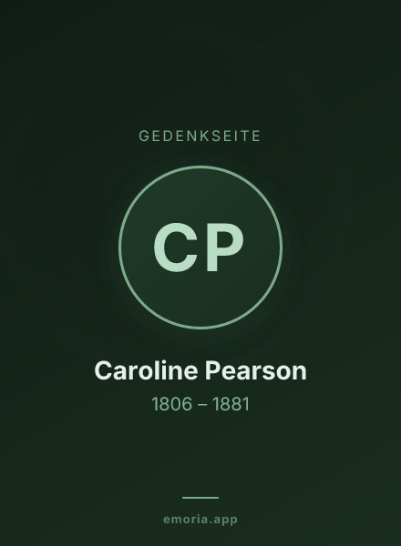 Gedenkportrait von Caroline Pearson