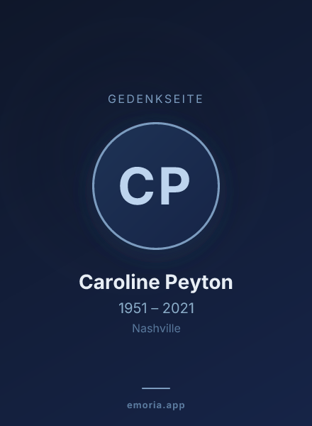 Gedenkportrait von Caroline Peyton