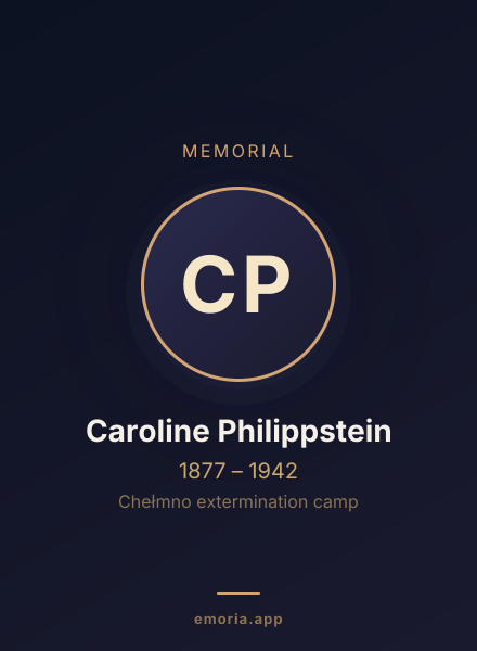 Memorial portrait of Caroline Philippstein