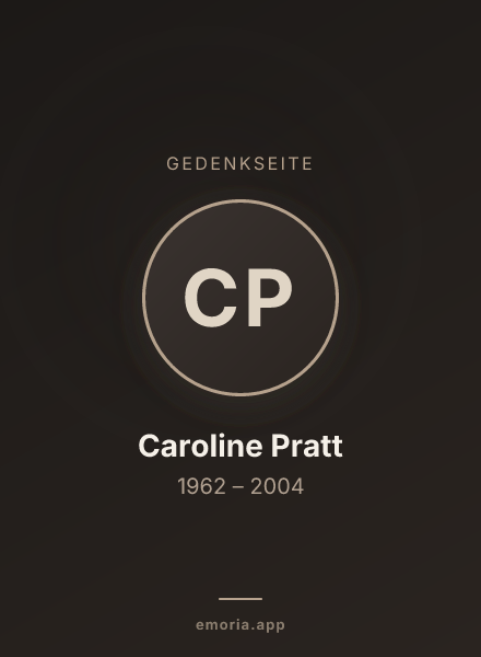 Gedenkportrait von Caroline Pratt
