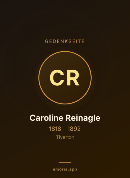 Gedenkportrait von Caroline Reinagle