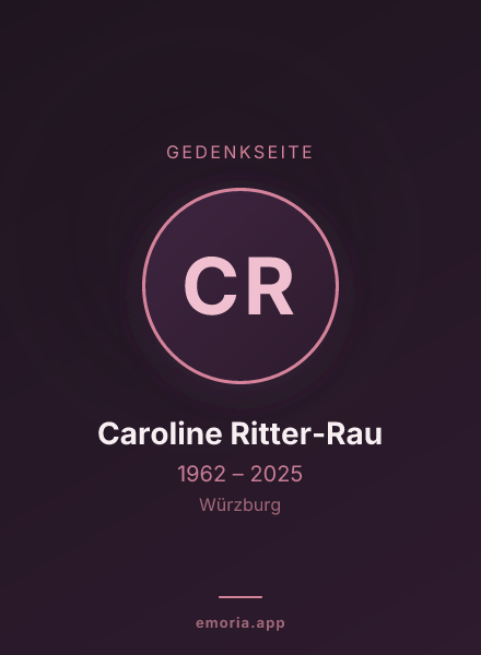 Gedenkportrait von Caroline Ritter-Rau