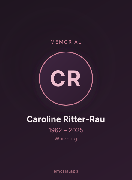 Memorial portrait of Caroline Ritter-Rau