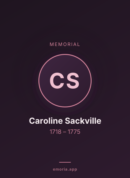 Memorial portrait of Caroline Sackville