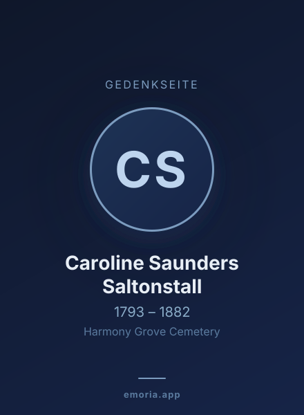 Gedenkportrait von Caroline Saunders Saltonstall