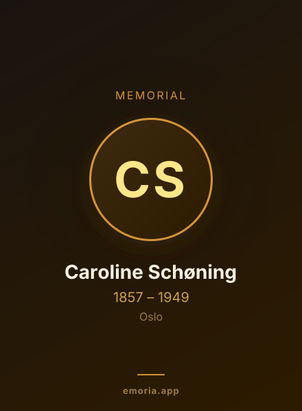 Memorial portrait of Caroline Schøning