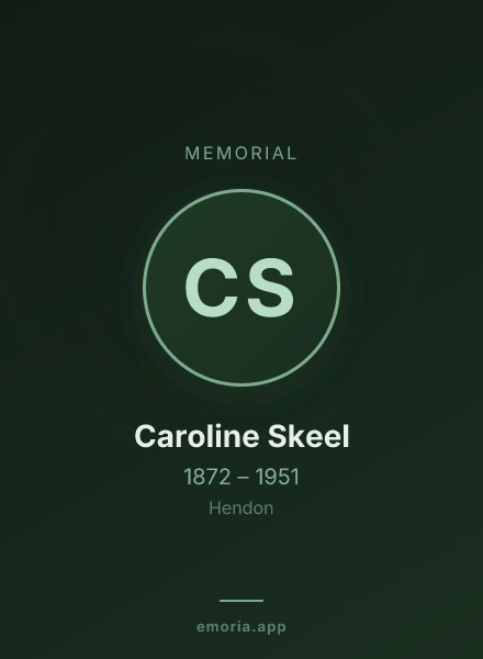 Memorial portrait of Caroline Skeel