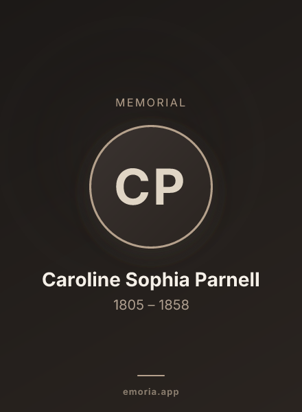 Memorial portrait of Caroline Sophia Parnell