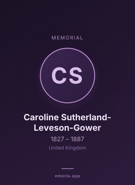 Memorial portrait of Caroline Sutherland-Leveson-Gower