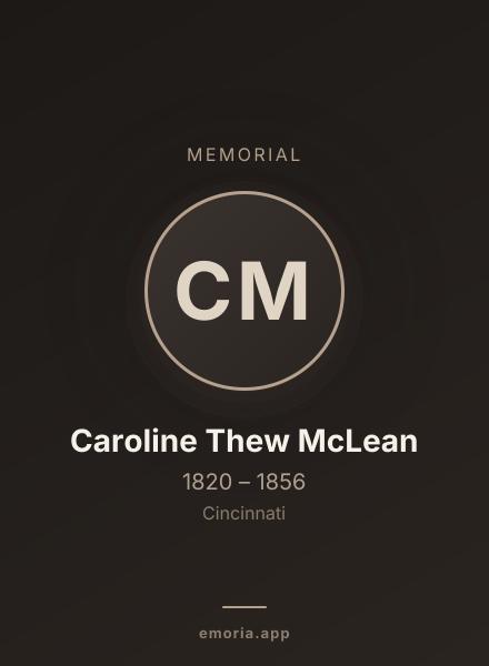 Memorial portrait of Caroline Thew McLean