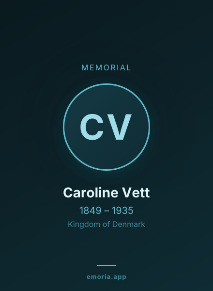 Memorial portrait of Caroline Vett