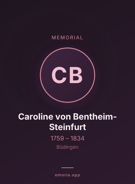 Memorial portrait of Caroline von Bentheim-Steinfurt