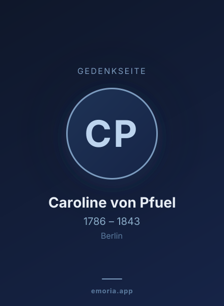 Gedenkportrait von Caroline von Pfuel